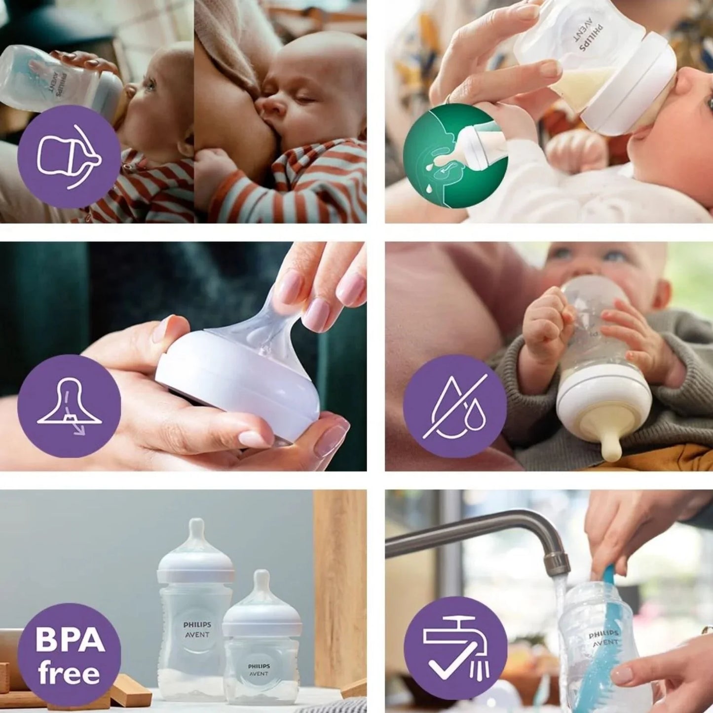 Philips Avent Natural Response Glass Bottle 0-3 months 120ml