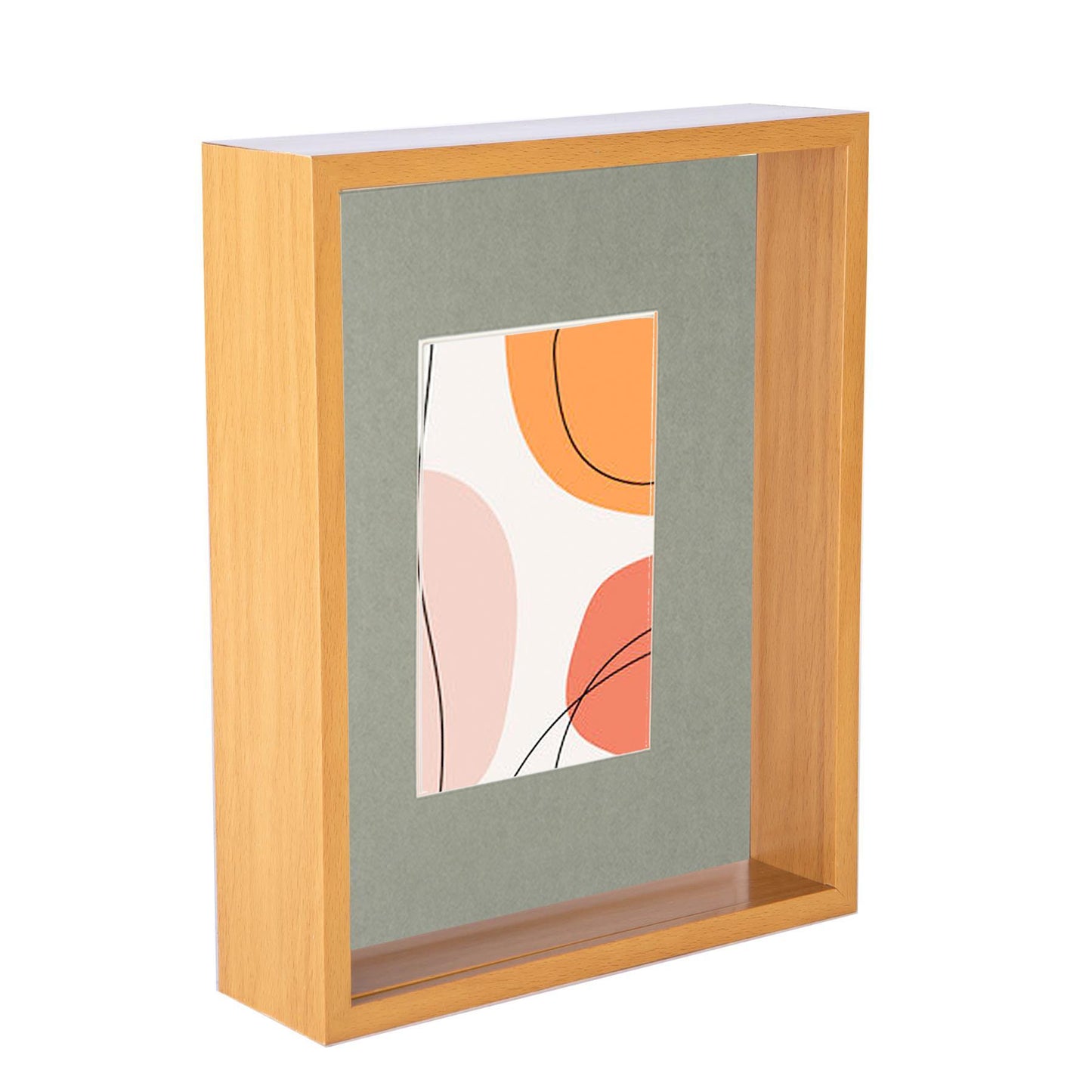 8" x 10" 3D Deep Box Photo Frame with 4" x 6" Mount