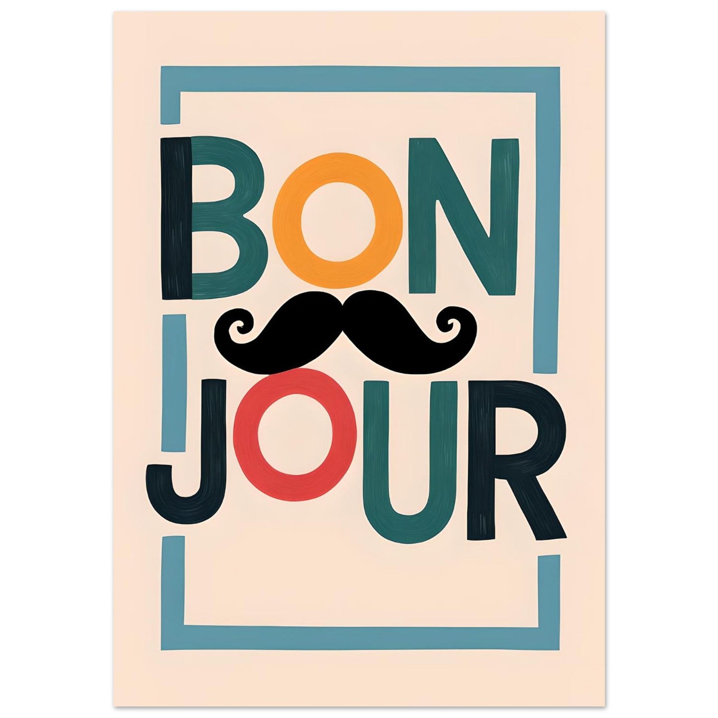 Bonjour Wall Art – French Café Poster