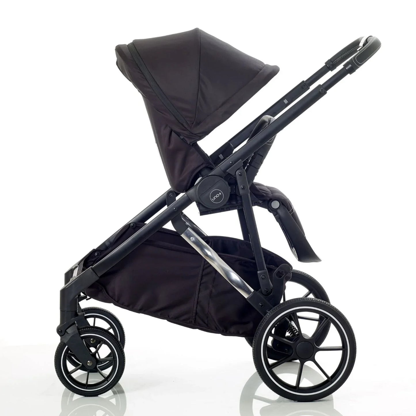 Mee-Go UNO Plus 3-in-1 with ISOFIX Base Travel System - Black/Chrome