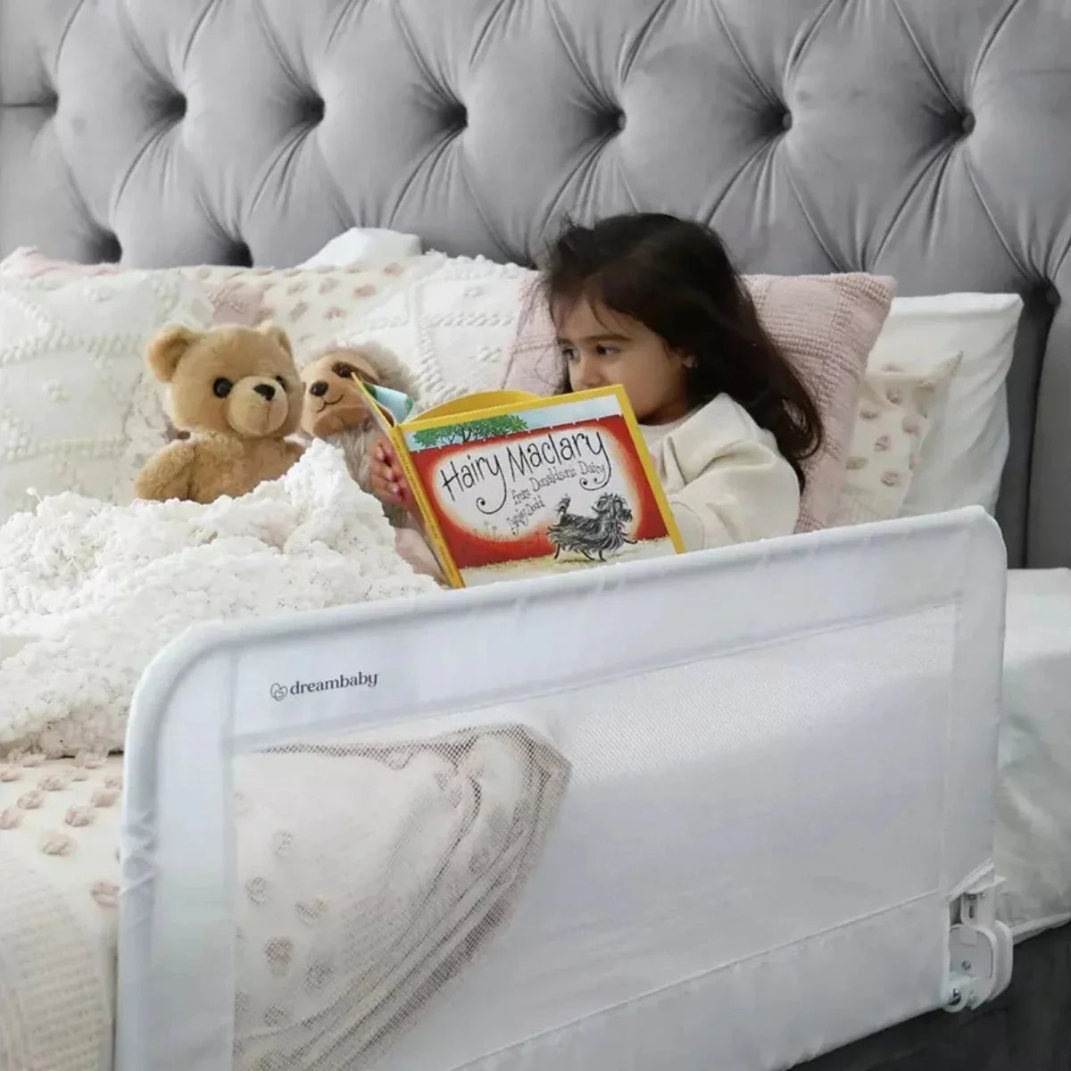 Dreambaby Prague Bedrail 110cm Wide x 45.5cm High - White