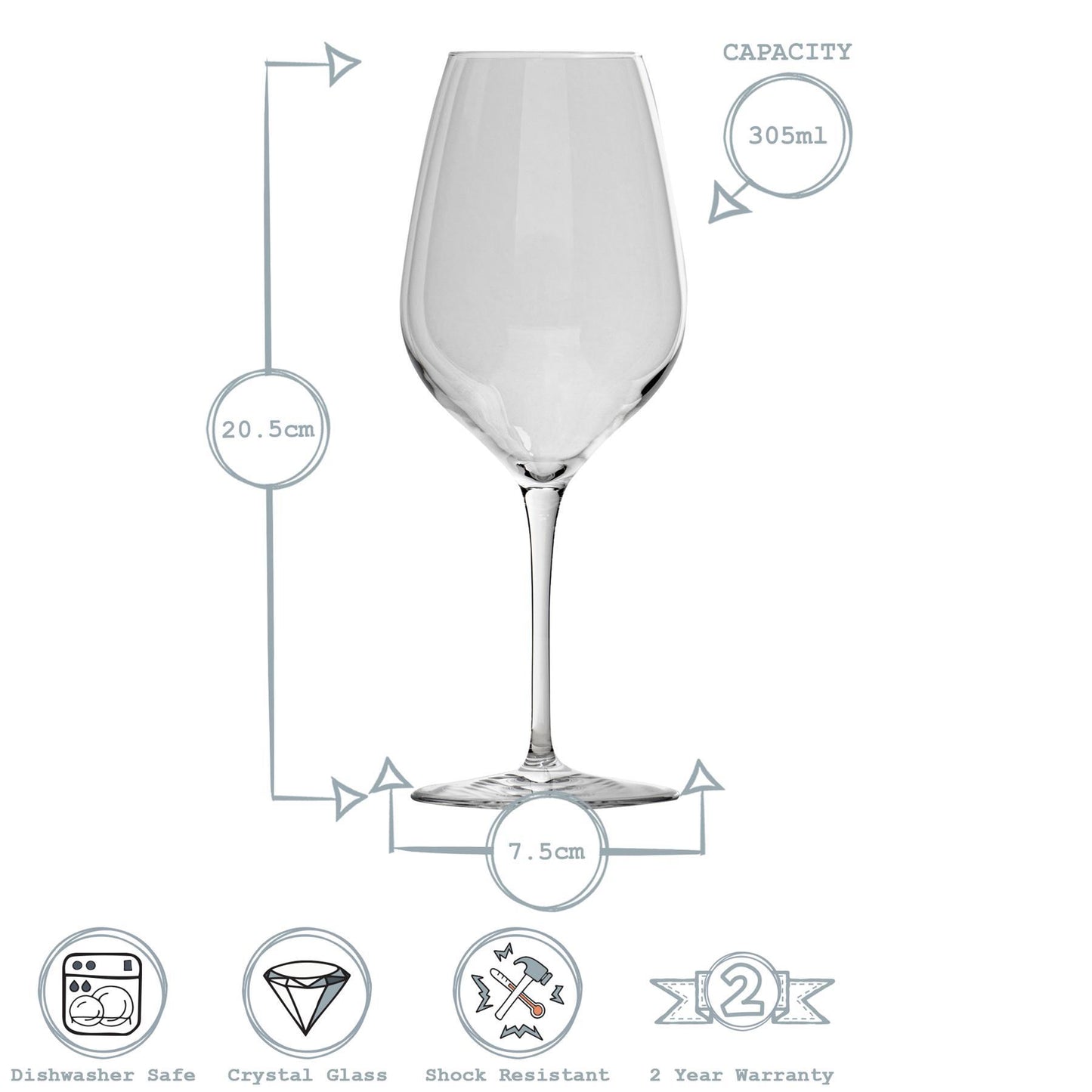 305ml Inalto Tre Sensi Wine Glasses - Pack of Six