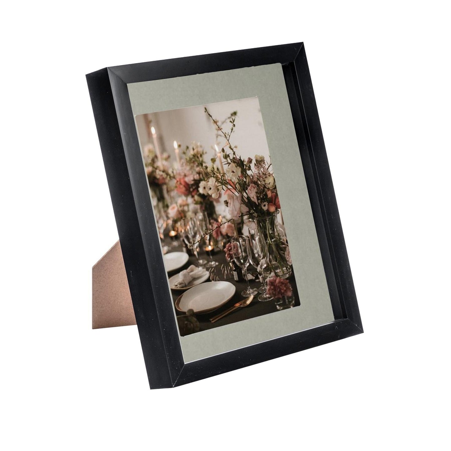 8" x 10" Black 3D Box Photo Frame - with 5" x 7" Mount
