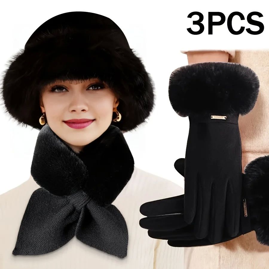 A 3-piece Winter Warm Glove Set