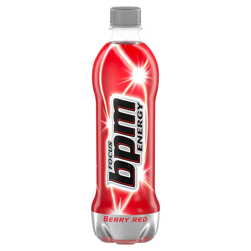 12 x Bpm Energy Focus Berry Red 500Ml