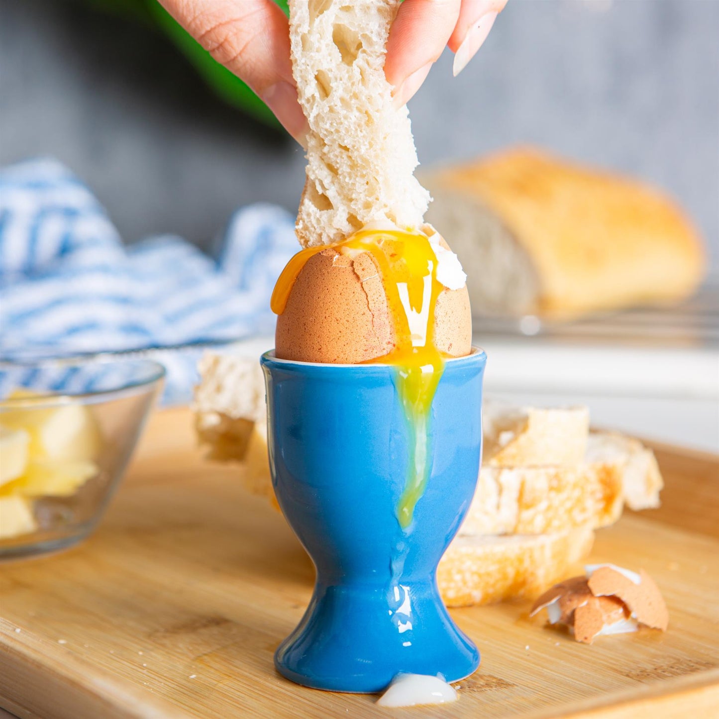 Coloured Stoneware Egg Cups - Pack of Two