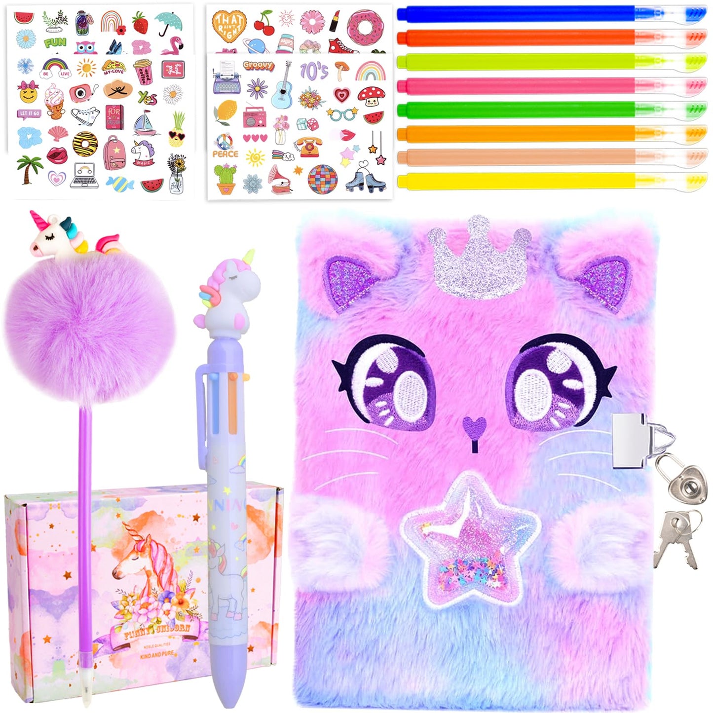 EABUY Girls Diary with Lock and Keys – Journal Kit for Writing & Drawing