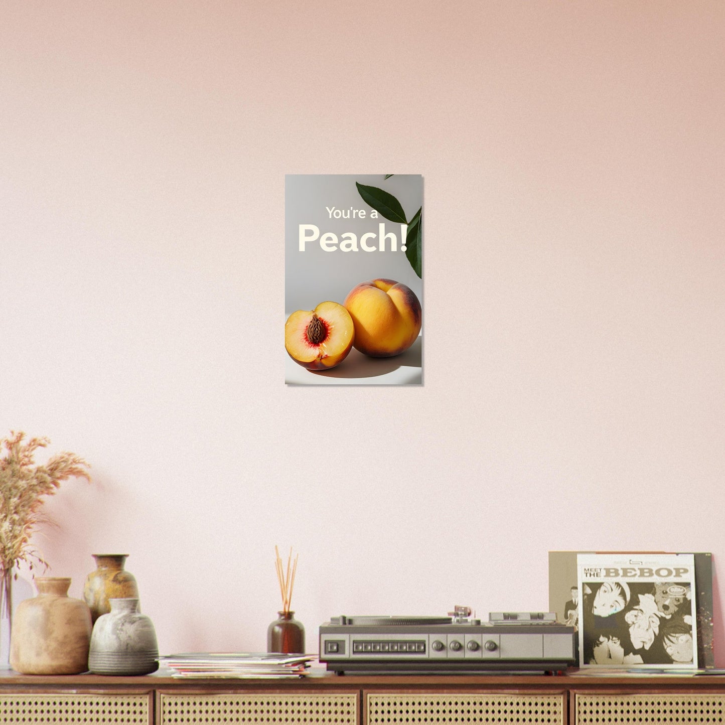 Peach Wall Art – Kitchen Fruit Print