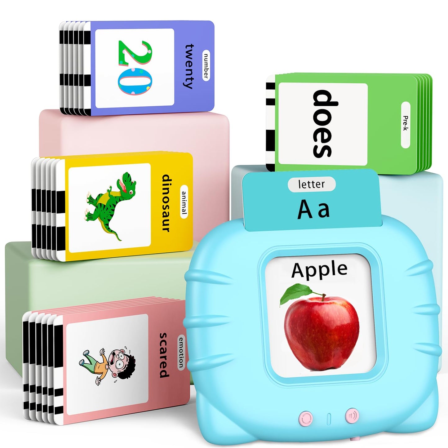 Eaever 580 Pre-K Sight Words Talking Flash Cards – Dolch Words, Letters & Numbers (0-100)
