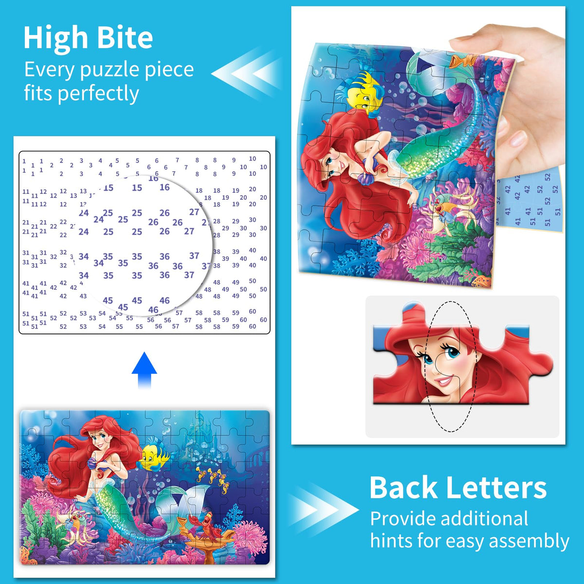 Eagarch Toddler Puzzle 60-Piece Jigsaw in Metal Box – Educational Learning Toy for Ages 3-8