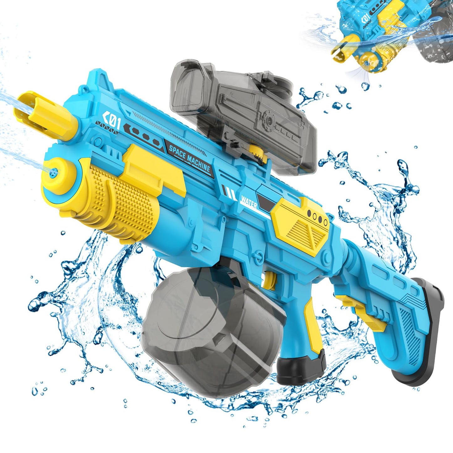 EagleGrove Electric Water Gun 1350cc — 32ft Range, Auto Suction