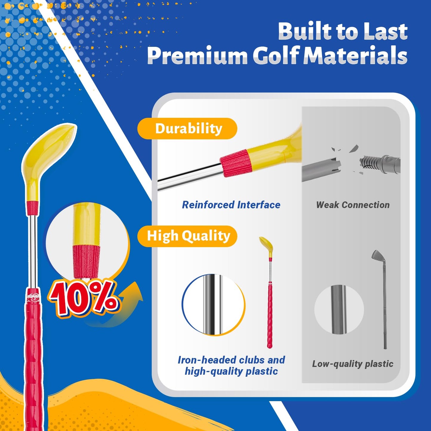 EagleStone Kids Golf Toy Set with Automatic Ball Dispenser – Indoor & Outdoor Play for Ages 3–7