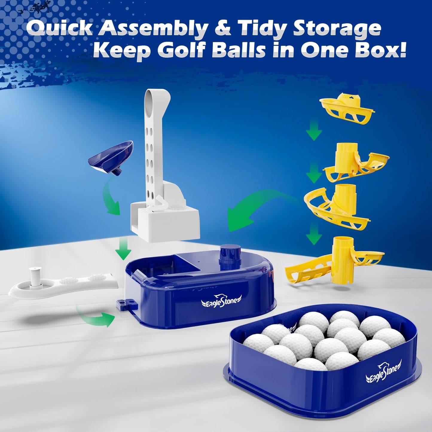 EagleStone Toddler Golf Set with Foot Pedal Launcher – Kids Golf Toy for Ages 3-8