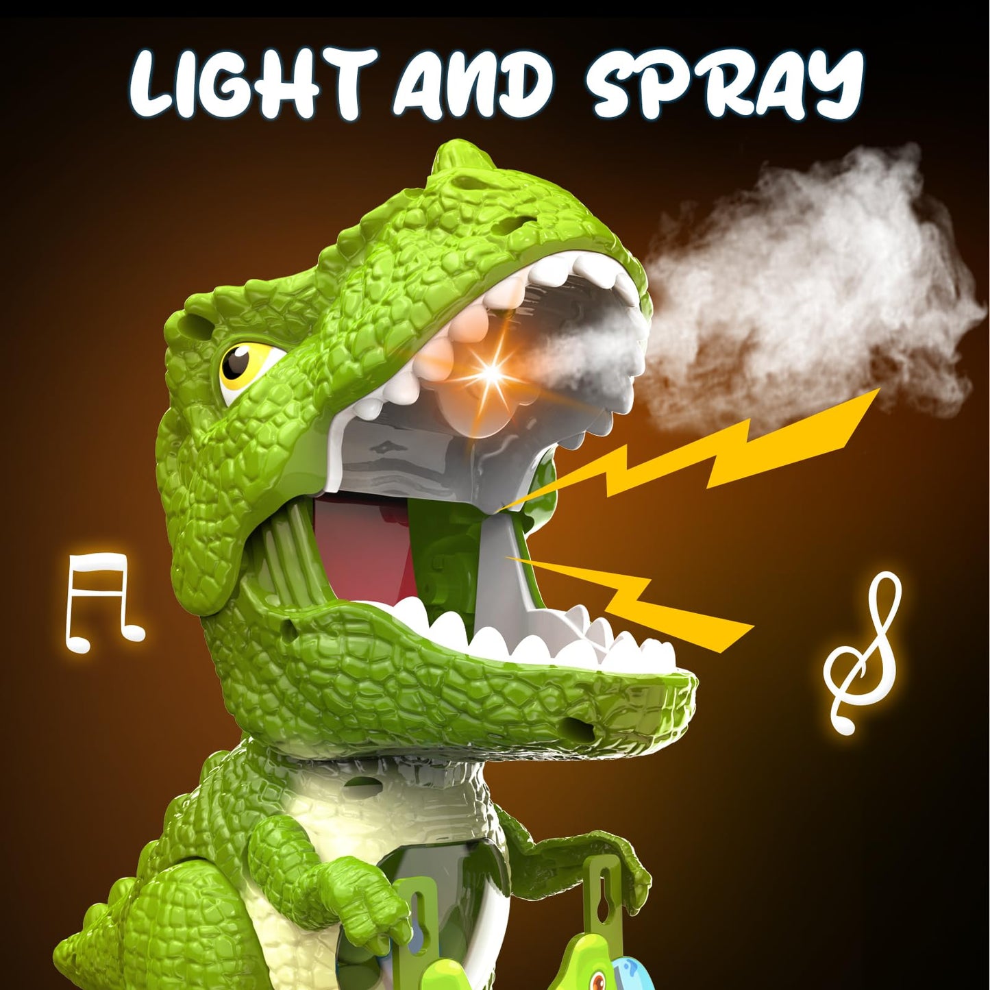 EagleStone Moving Dinosaur Shooting Toy – T-Rex Target Game with Mist Spray & LED Score