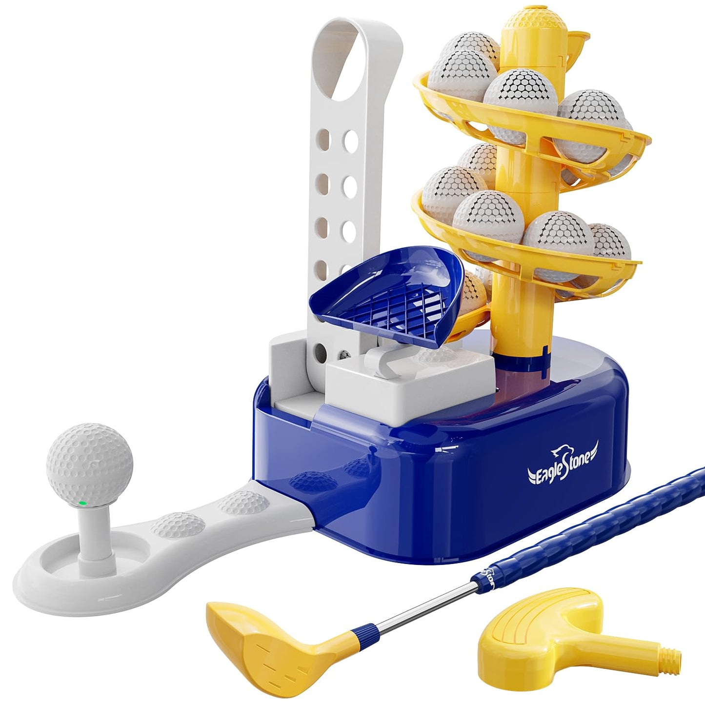 EagleStone Toddler Golf Set with Foot Pedal Launcher – Kids Golf Toy for Ages 3-8