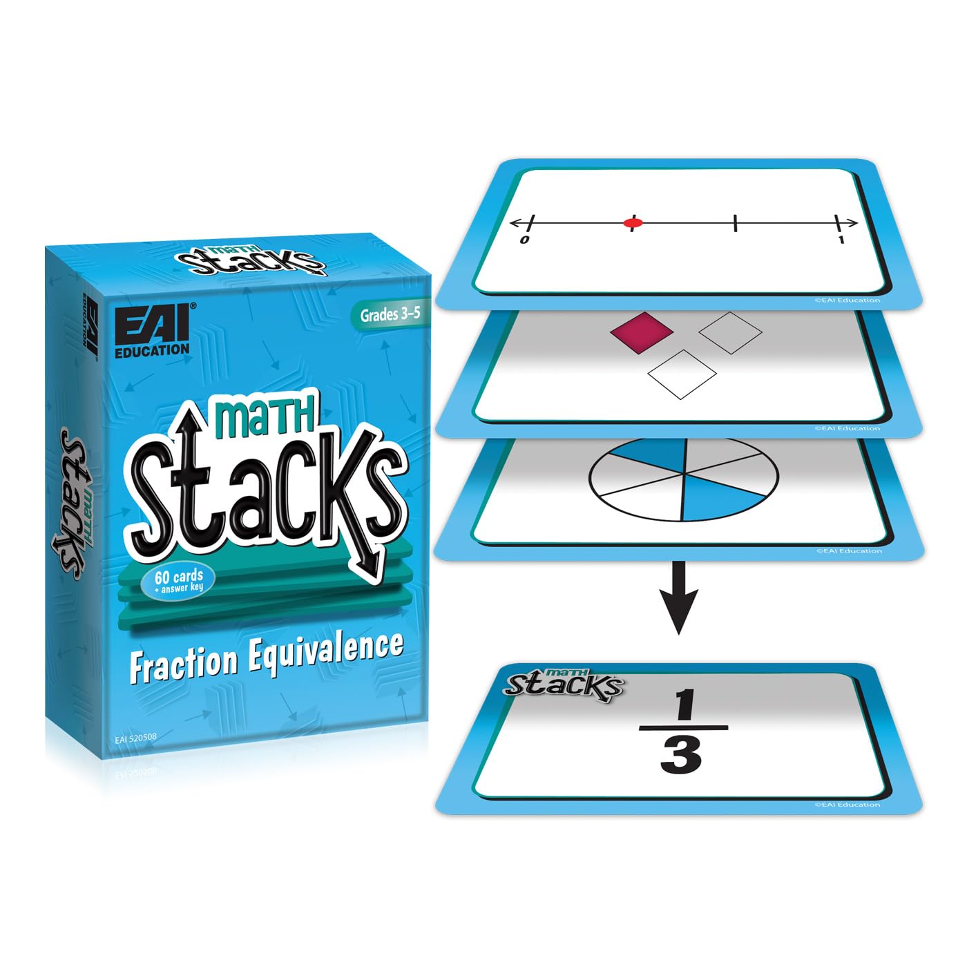 EAI Education Math Stacks Fraction Equivalence Game – Grades 3-5