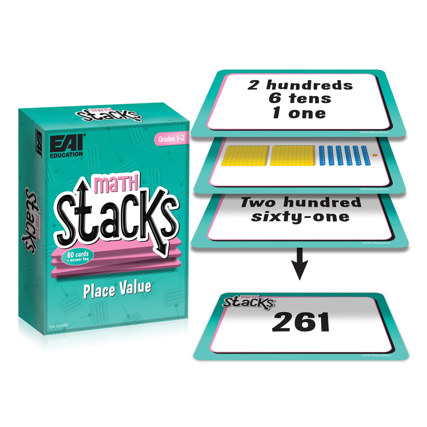 EAI Education Math Stacks Place Value Game for Grades 1–2 | Hands-On Place Value Practice