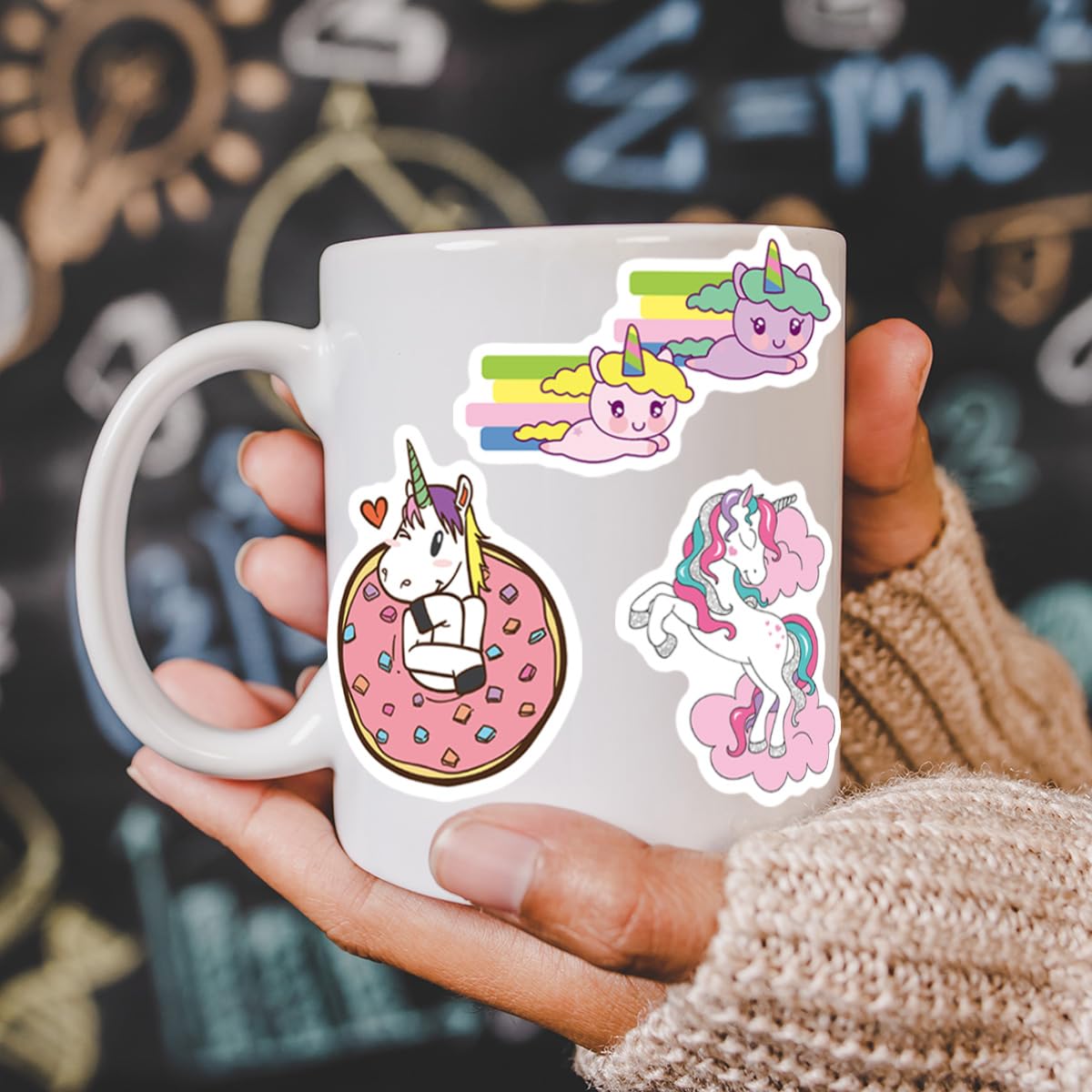 EAPHANT Unicorns Stickers – 100 Pcs Waterproof Vinyl for Water Bottles