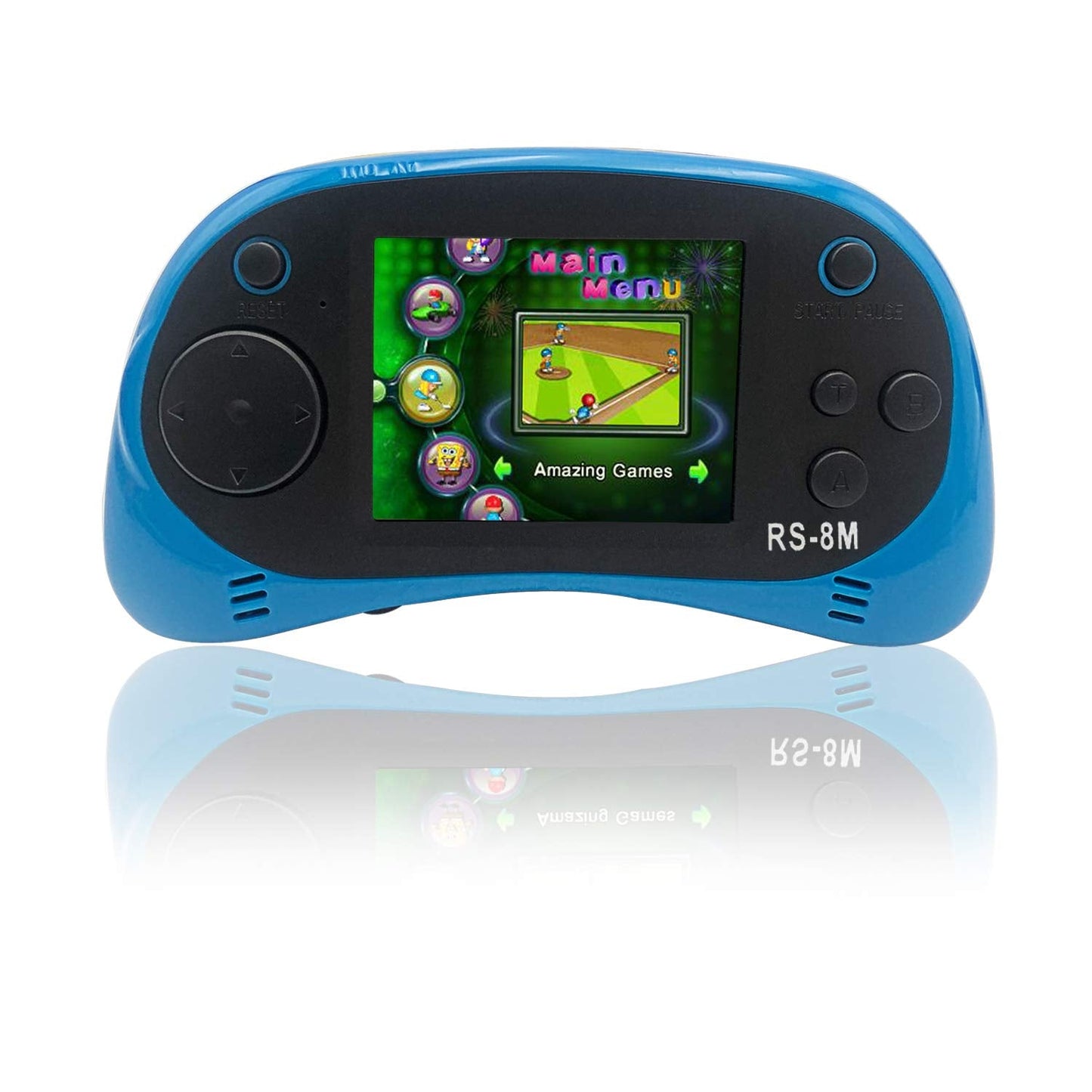 EASEGMER 16Bit Kids Handheld — 220 Built-in HD Games, 2.5" Portable Game Player with Headphones (Blue)