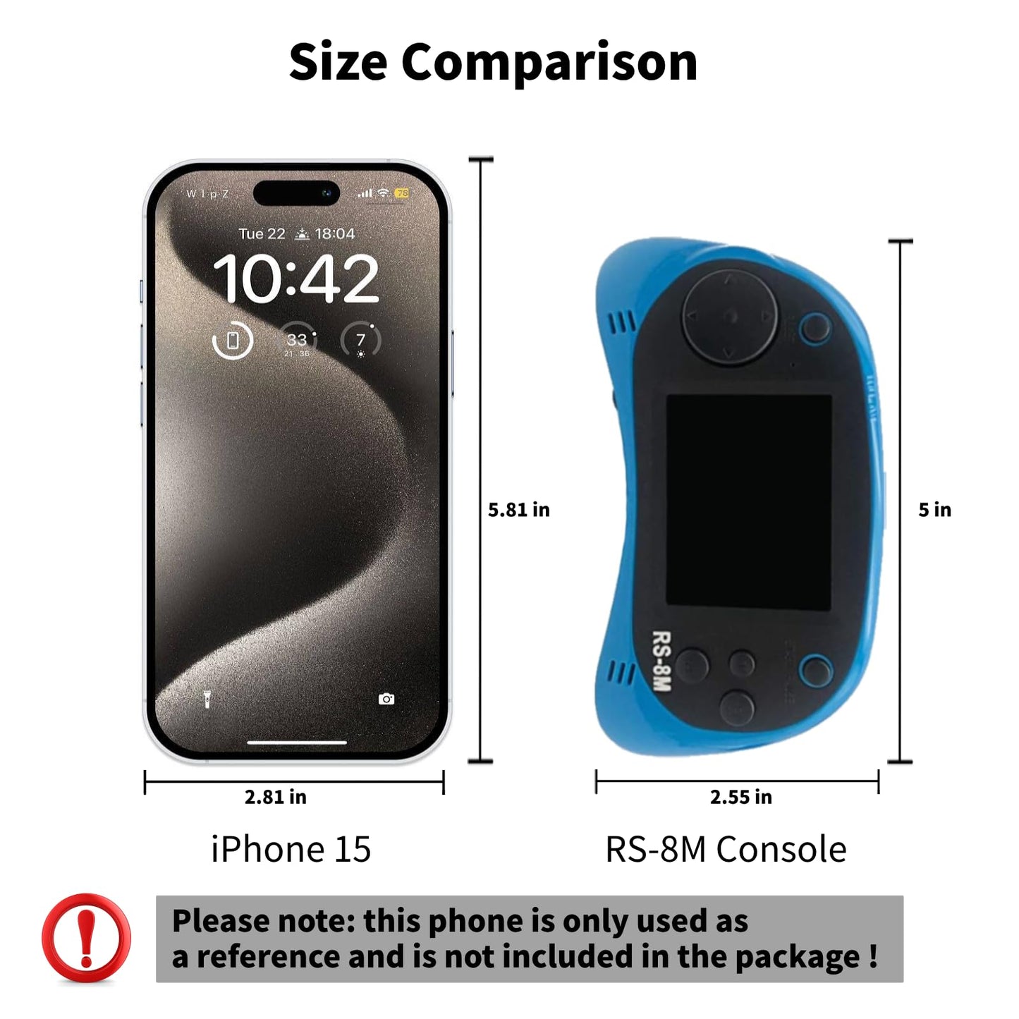 EASEGMER 16Bit Kids Handheld — 220 Built-in HD Games, 2.5" Portable Game Player with Headphones (Blue)