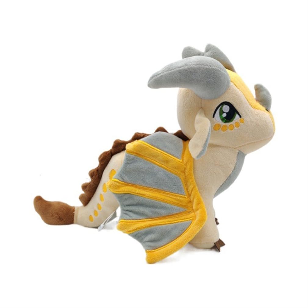 EaseLR Wings of Fire Dragon Plush Toy – 12in Soft Rainwing Dragon Stuffed Animal