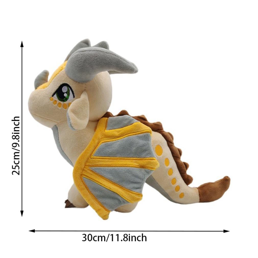 EaseLR Wings of Fire Dragon Plush Toy – 12in Soft Rainwing Dragon Stuffed Animal