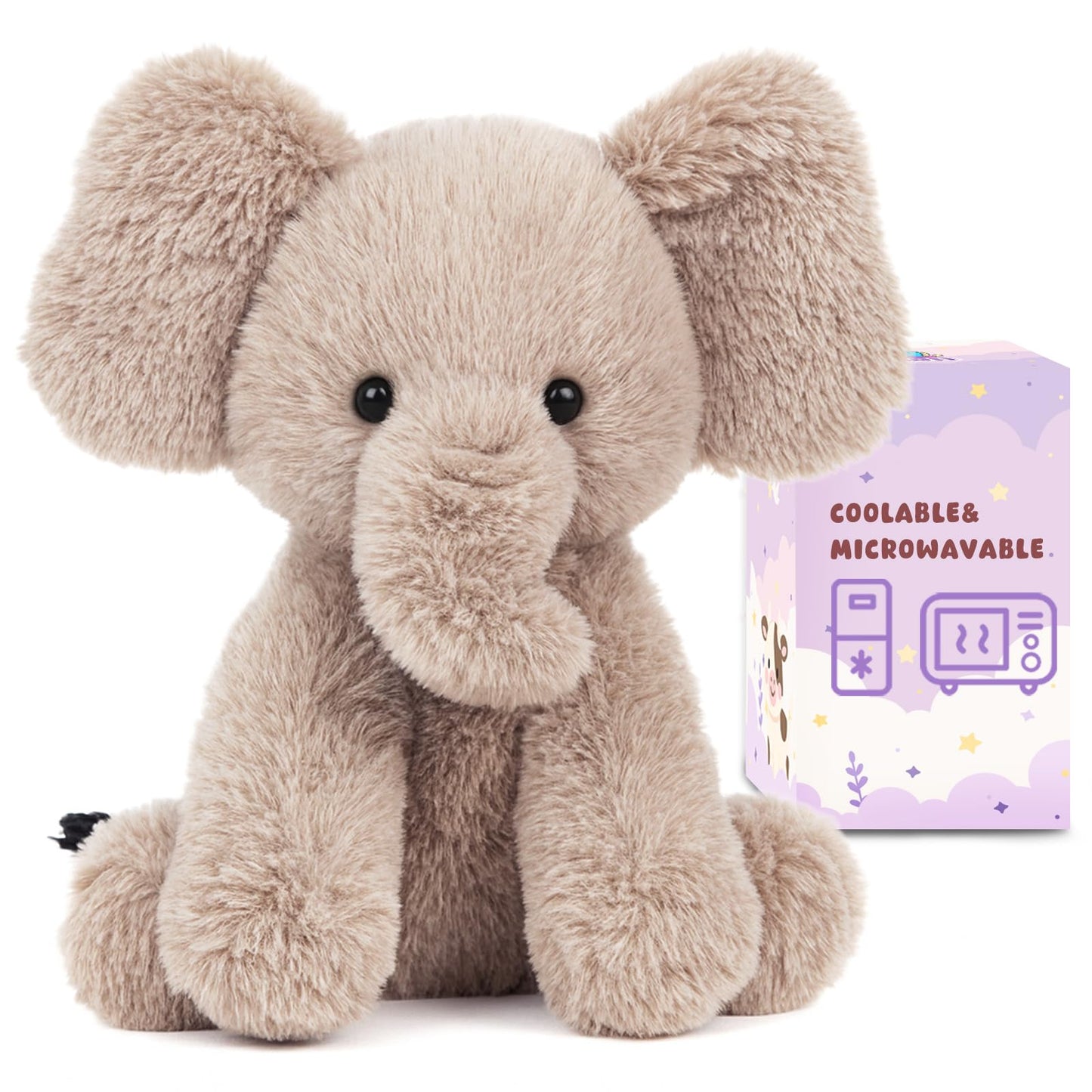 Easfan Microwavable Weighted Elephant Plush – Warmth, Comfort & Lavender Scent (12.5in)