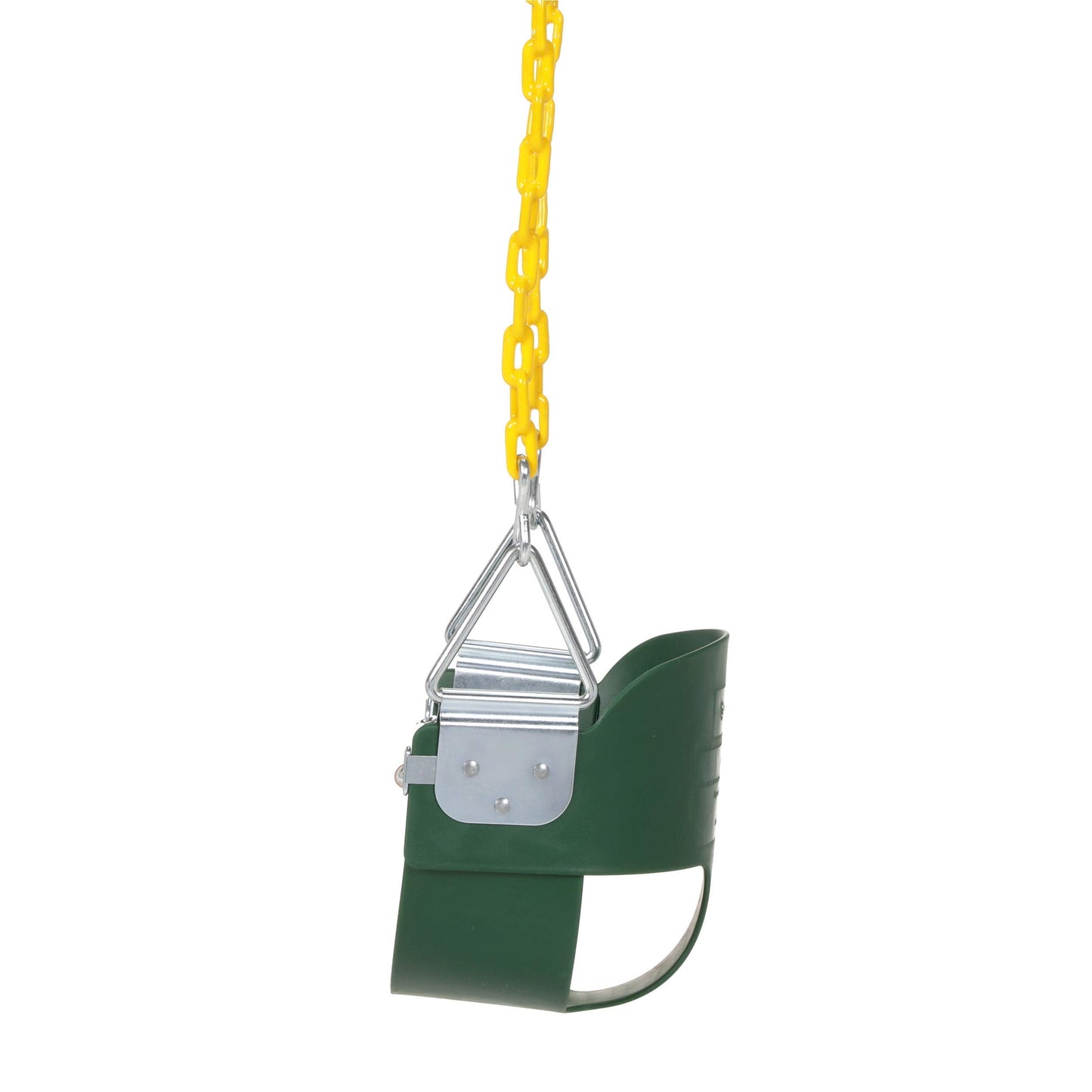 Eastern Jungle Gym Heavy-Duty High Back Half Bucket Toddler Swing with Coated Chains and Safety Strap