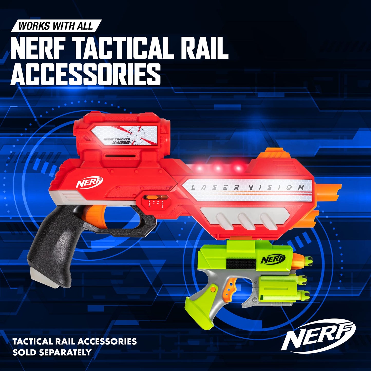 NERF Laser Vision 4-Player Laser Tag Game – See-In-The-Dark Blasters | EastPoint Sports