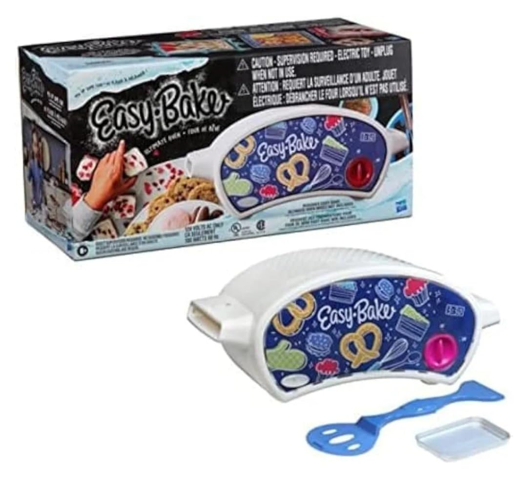 Easy Bake Ultimate Creative Oven Set with Pan & Spatula, Red Velvet & Strawberry Cake Mix, Pretzel Dippers & Apron