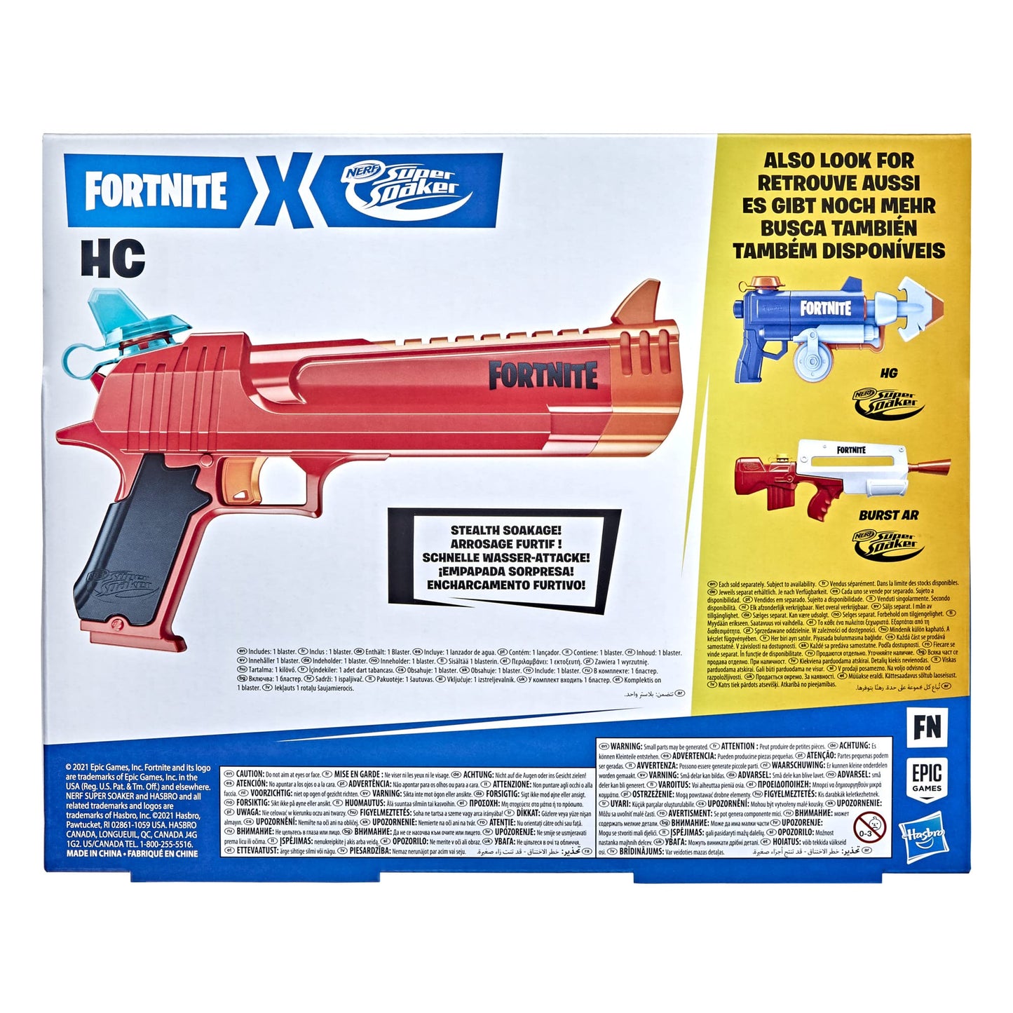 Nerf Super Soaker Fortnite HC Water Blaster | Powerful One-Handed Outdoor Water Battles