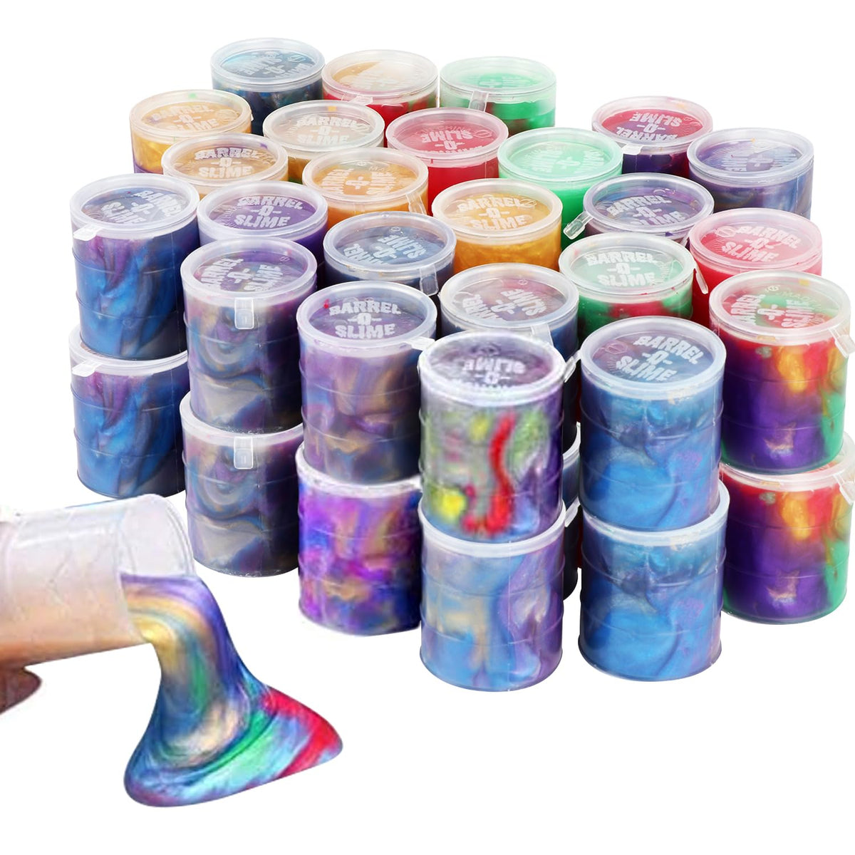 EASYCITY 48-Pack Galaxy Slime Set – Sensory Fidget Kit & Party Favors