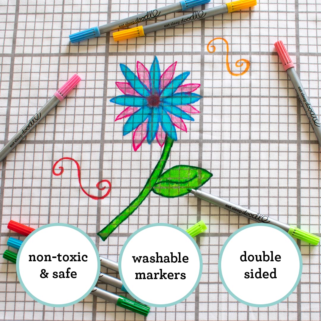 eatsleepdoodle Original Doodle Washable Markers – Pastel 10-Pack (Double-Ended)