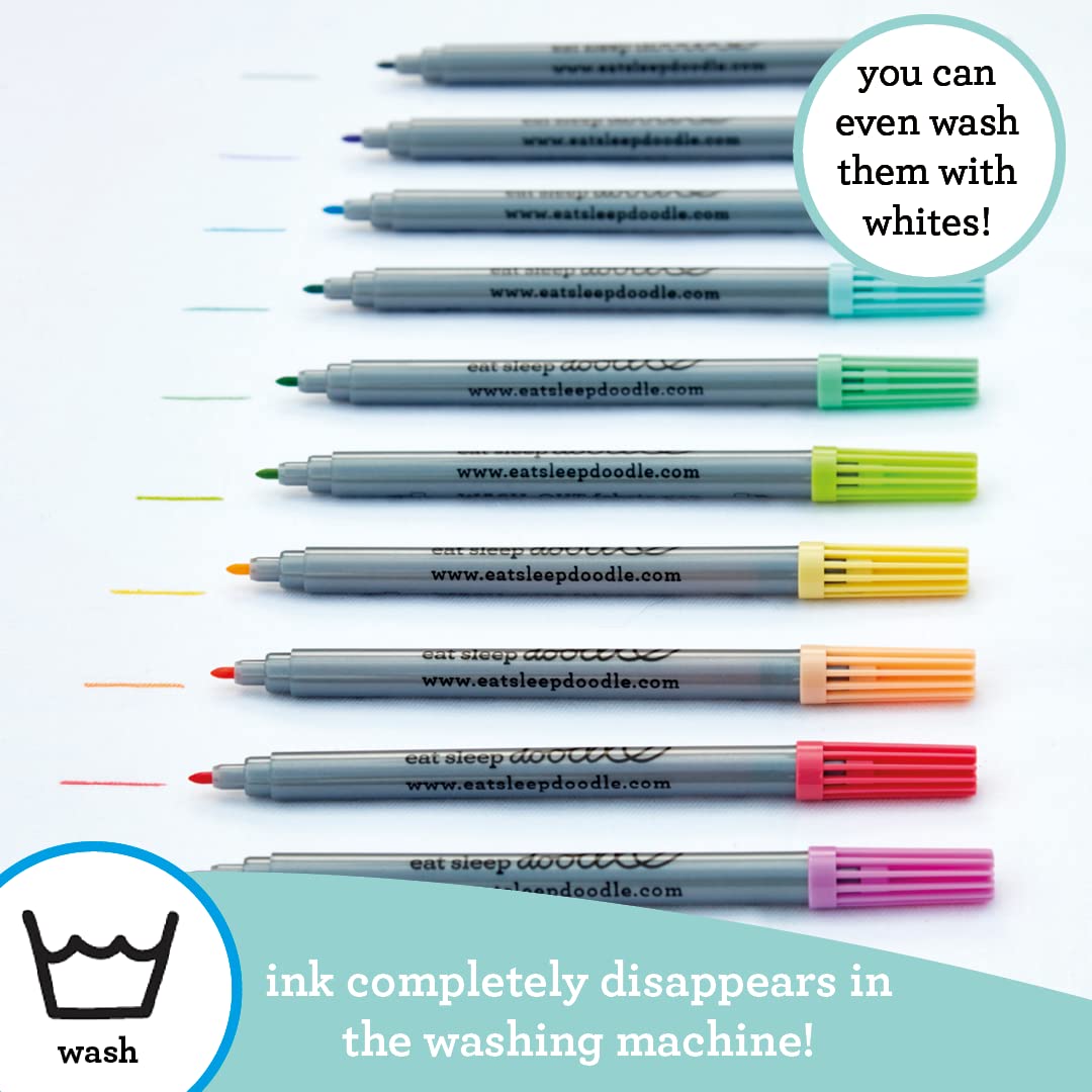 eatsleepdoodle Original Doodle Washable Markers – Pastel 10-Pack (Double-Ended)