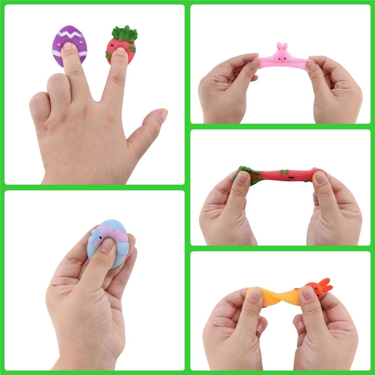 Eavotoy 24 PCS Easter Mochi Squishy Toys – Colorful Easter Kids Toys, Party Favors & Basket Stuffers