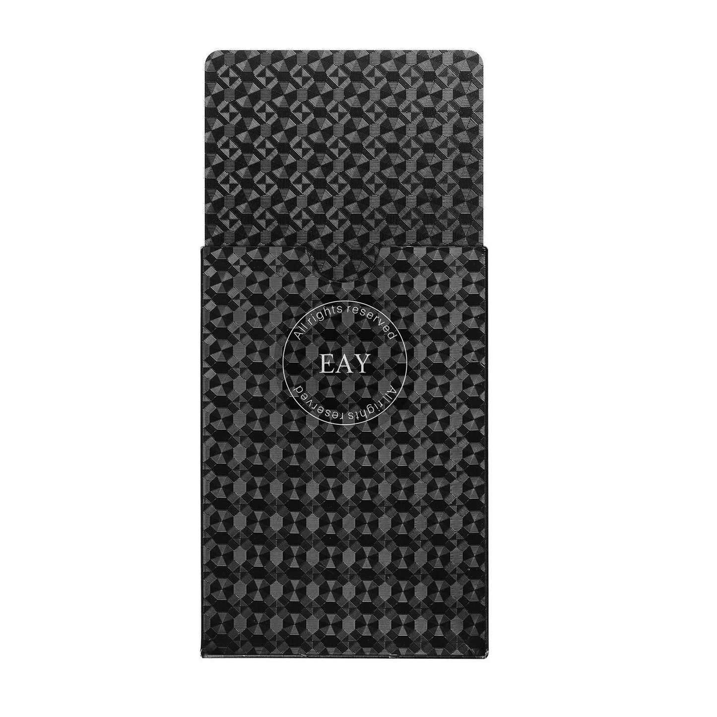 EAY Diamond Waterproof Black Playing Cards – 52+2 PVC Poker Deck