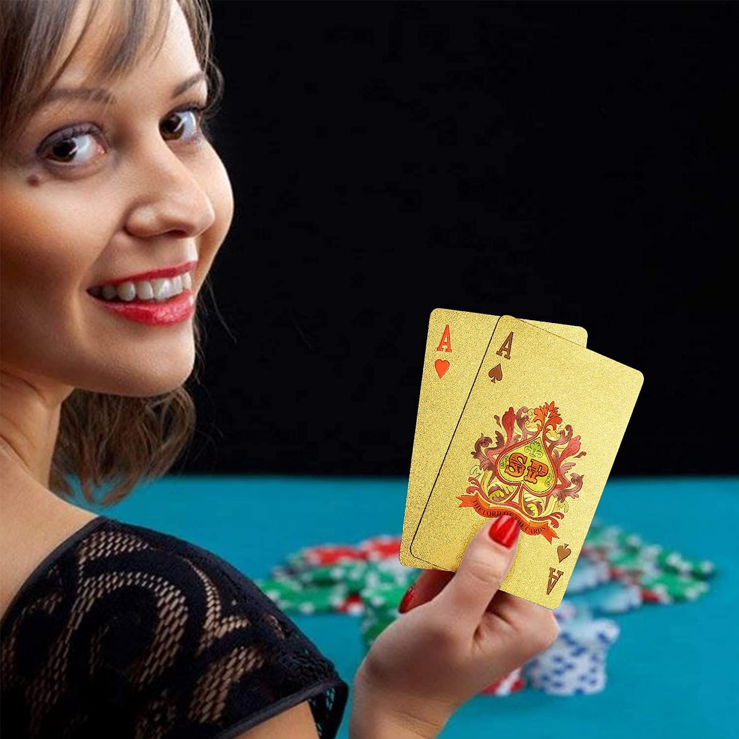 EAY Gold Waterproof Playing Cards – Durable Deck for Parties & Outdoor Games
