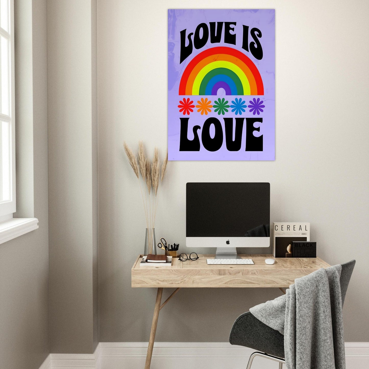 Love Is Love Wall Art – Retro Pride Poster