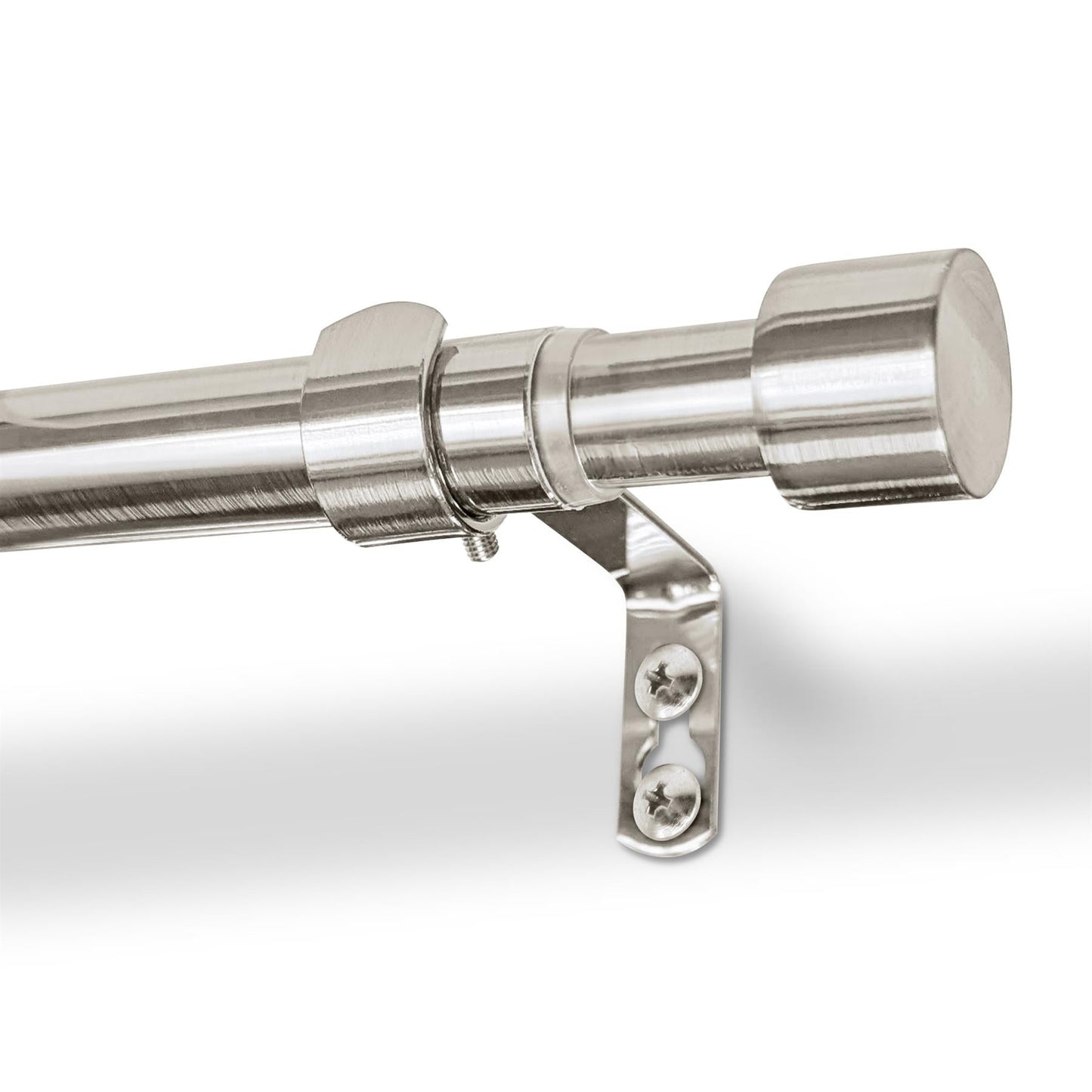 Extendable Metal Curtain Pole Kit - 77 to 250cm