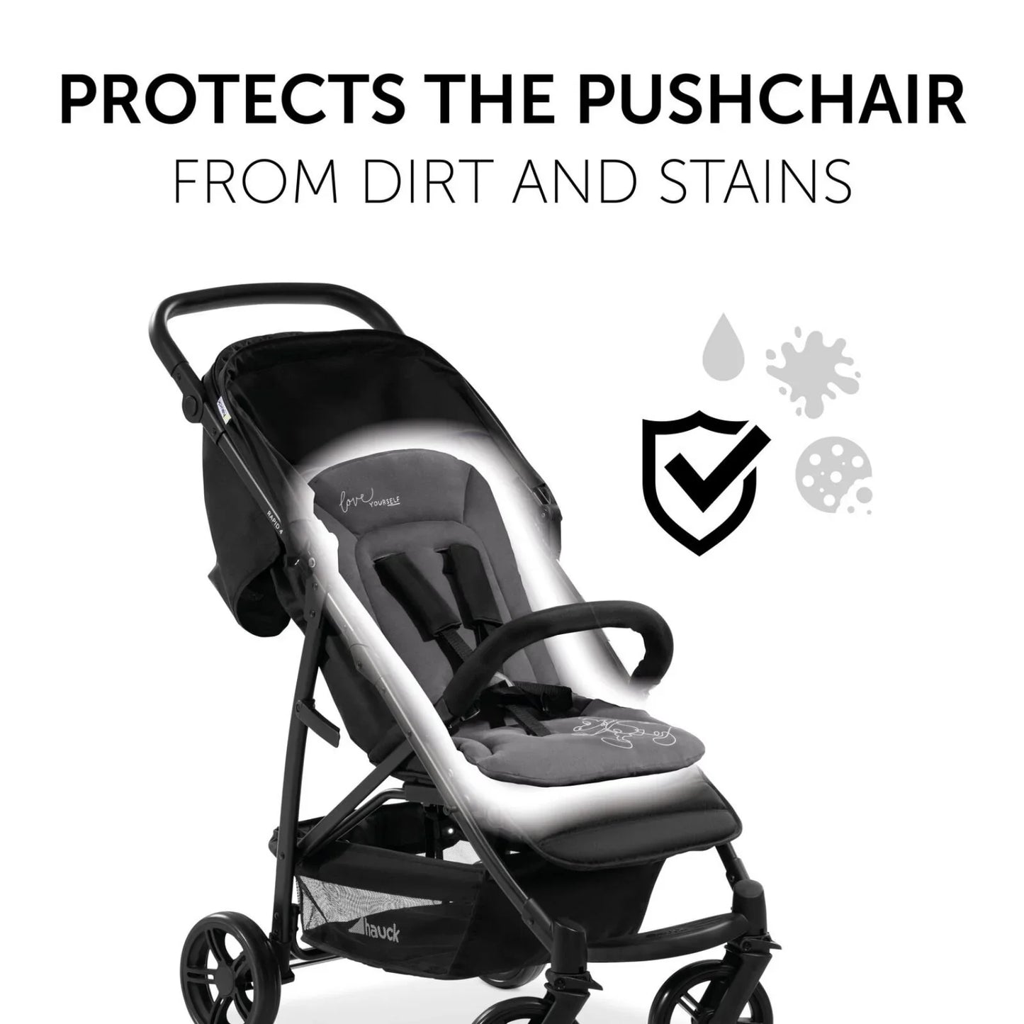 Hauck Disney Pushchair Seat Liner - Mickey Mouse Black