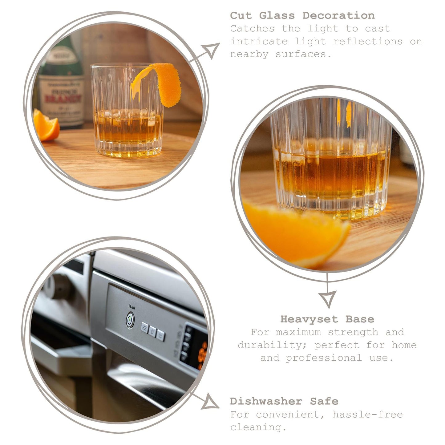 310ml Fluted Whisky Glasses - Pack of 2