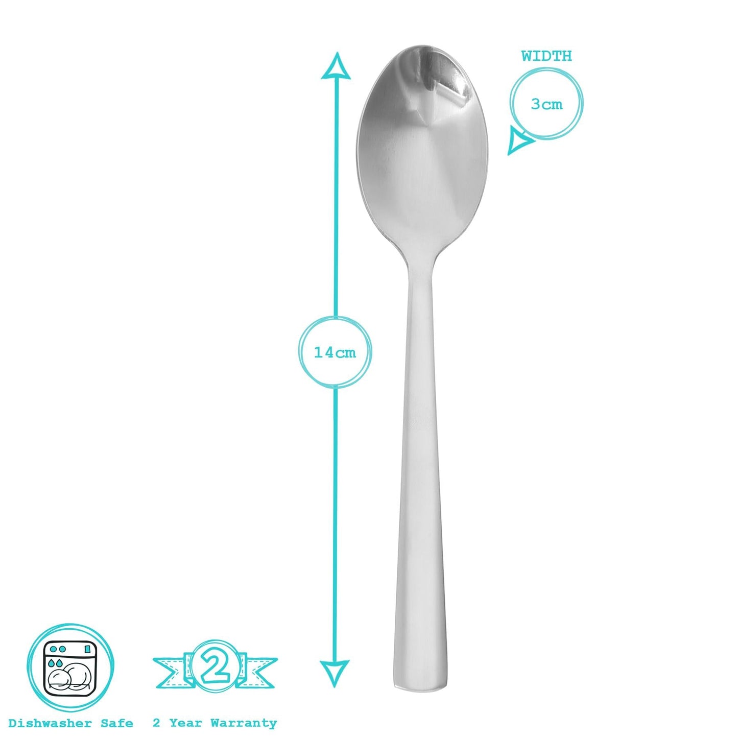 6 x Stainless Steel Teaspoons