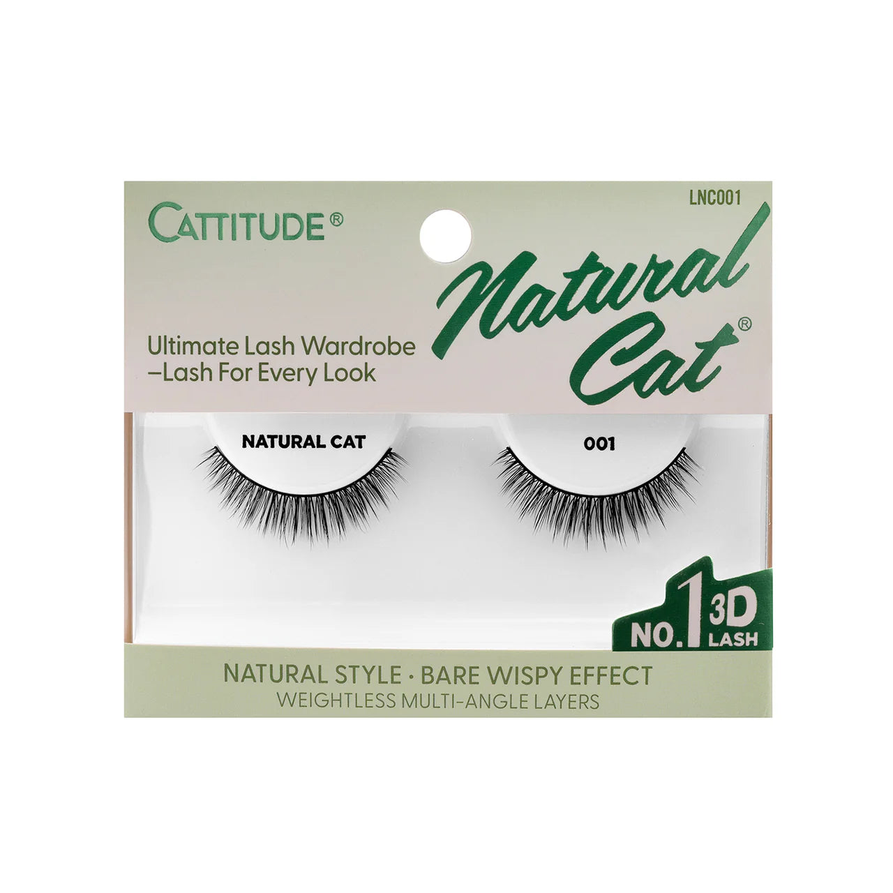 EBIN New York Cattitude Lashes Natural Cat Lightweight Synthetic False Eyelashes