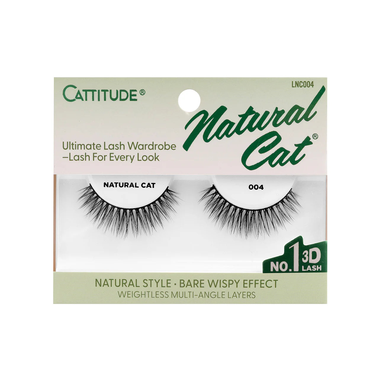 EBIN New York Cattitude Lashes Natural Cat Lightweight Synthetic False Eyelashes