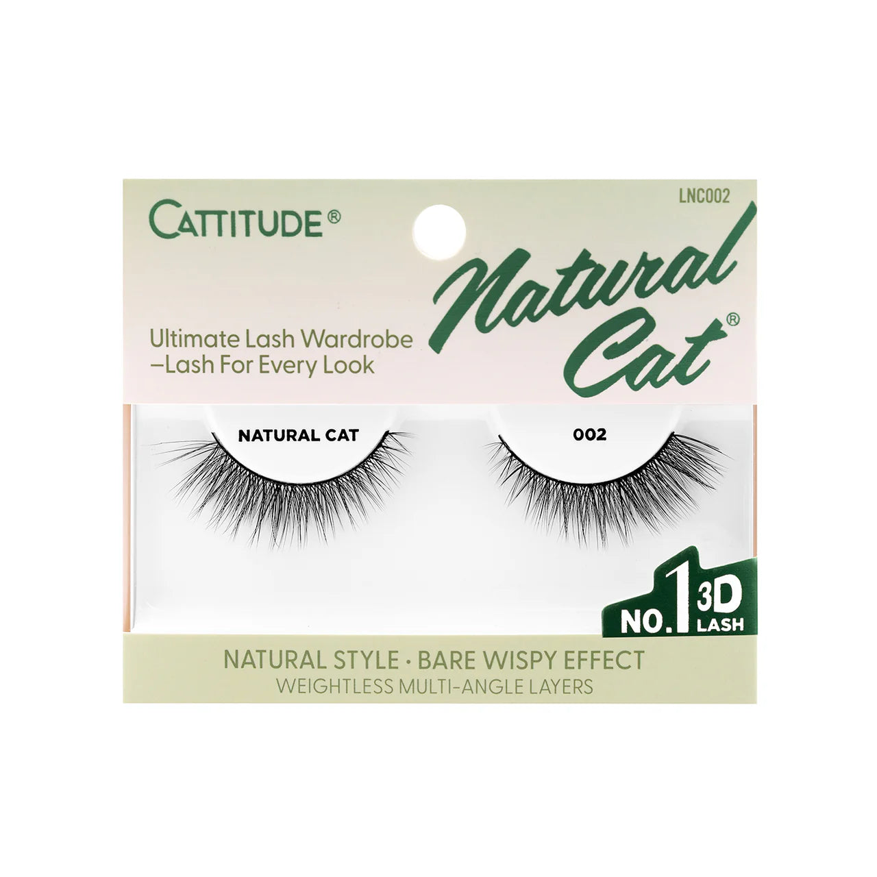 EBIN New York Cattitude Lashes Natural Cat Lightweight Synthetic False Eyelashes