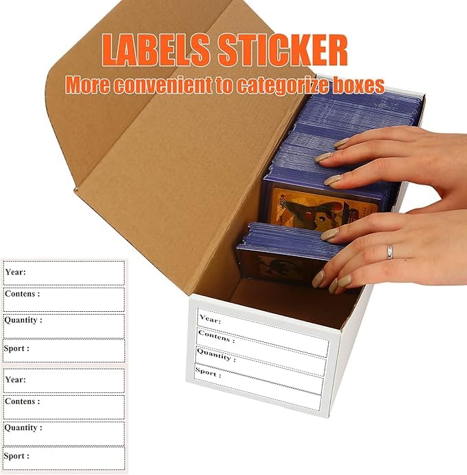 EBOAUSI 2-Pack Card Box – 1600-Count Trading & Gaming Card Organizer for Toploads & Sports Cards