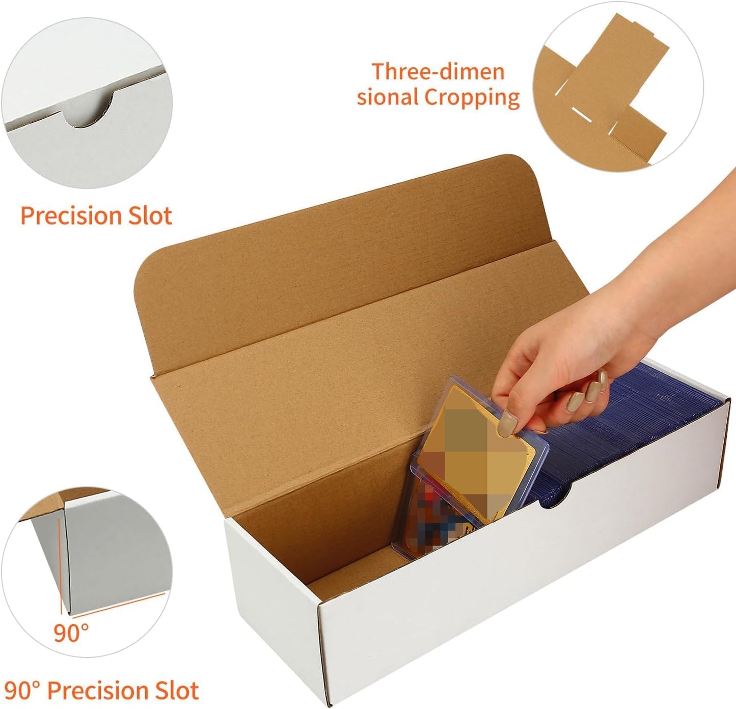 EBOAUSI 2-Pack Card Box – 1600-Count Trading & Gaming Card Organizer for Toploads & Sports Cards