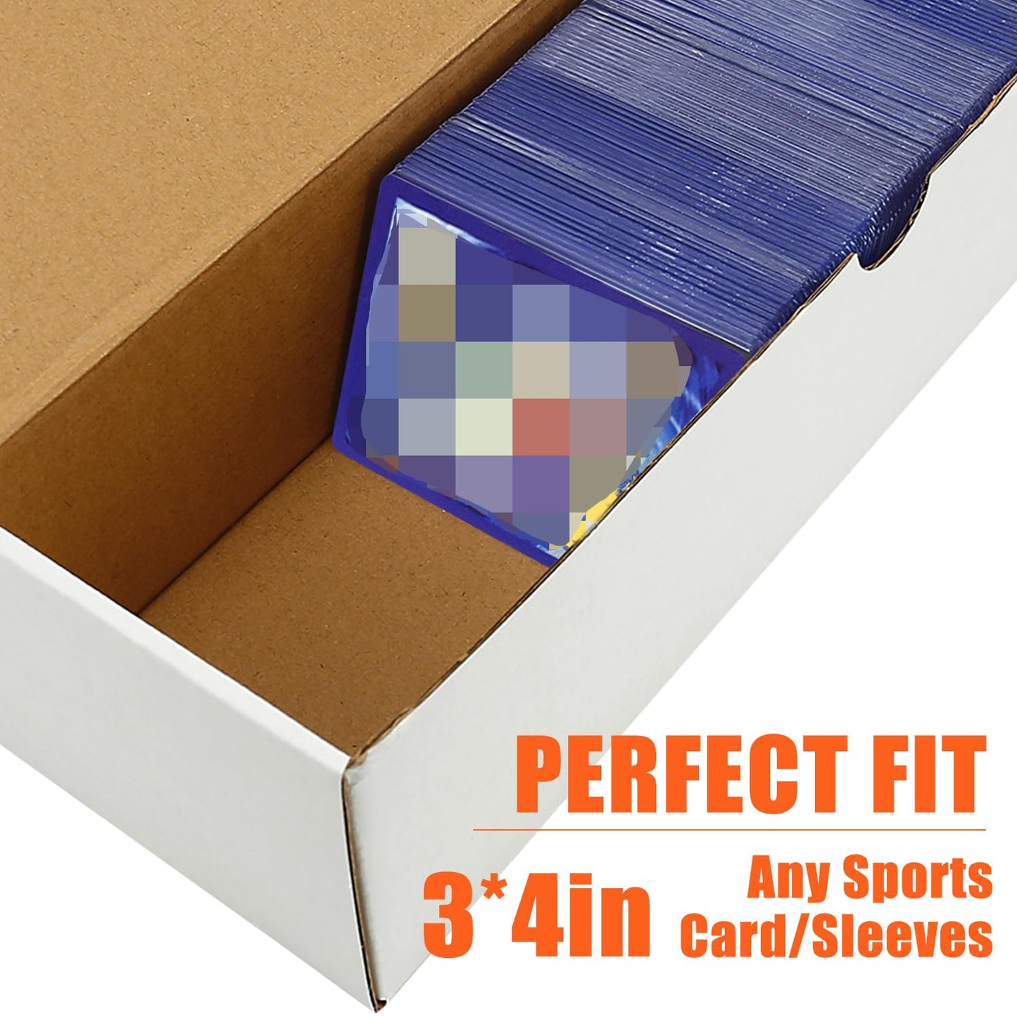 EBOAUSI 4-Pack Card Box – 3200-Count Trading Card Organizer for Toploaders & Sports Cards