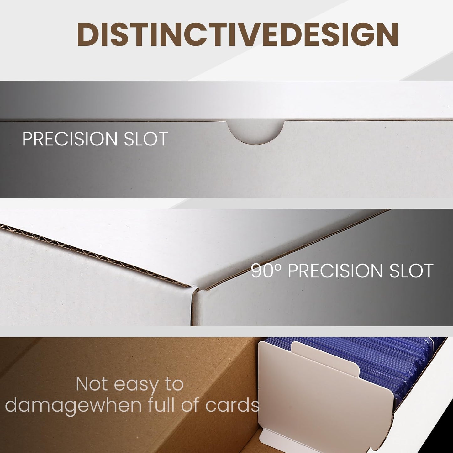EBOAUSI Top Loader Box 4-Pack – 3200 Card Storage with 20 Dividers & Labels for Trading Cards