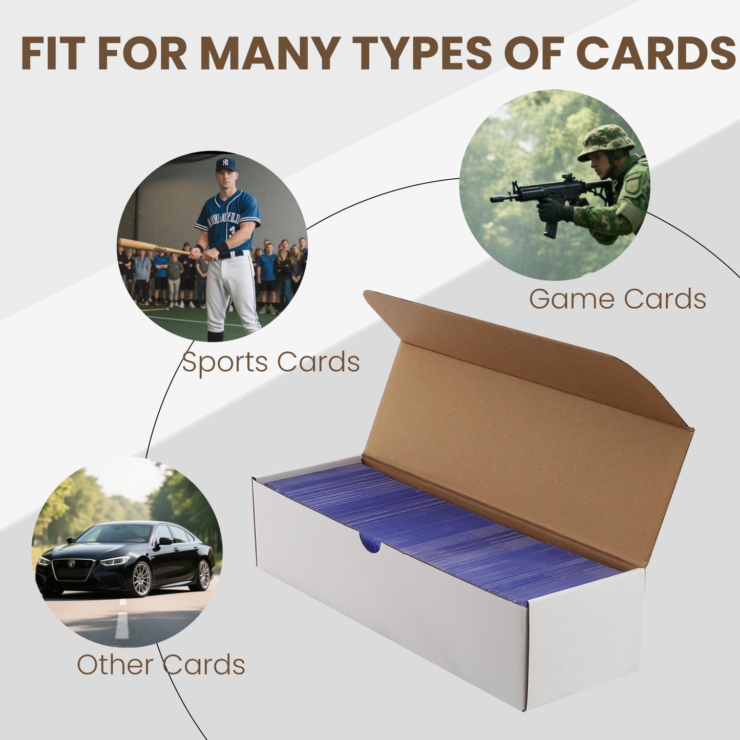 EBOAUSI Top Loader Box 4-Pack – 3200 Card Storage with 20 Dividers & Labels for Trading Cards